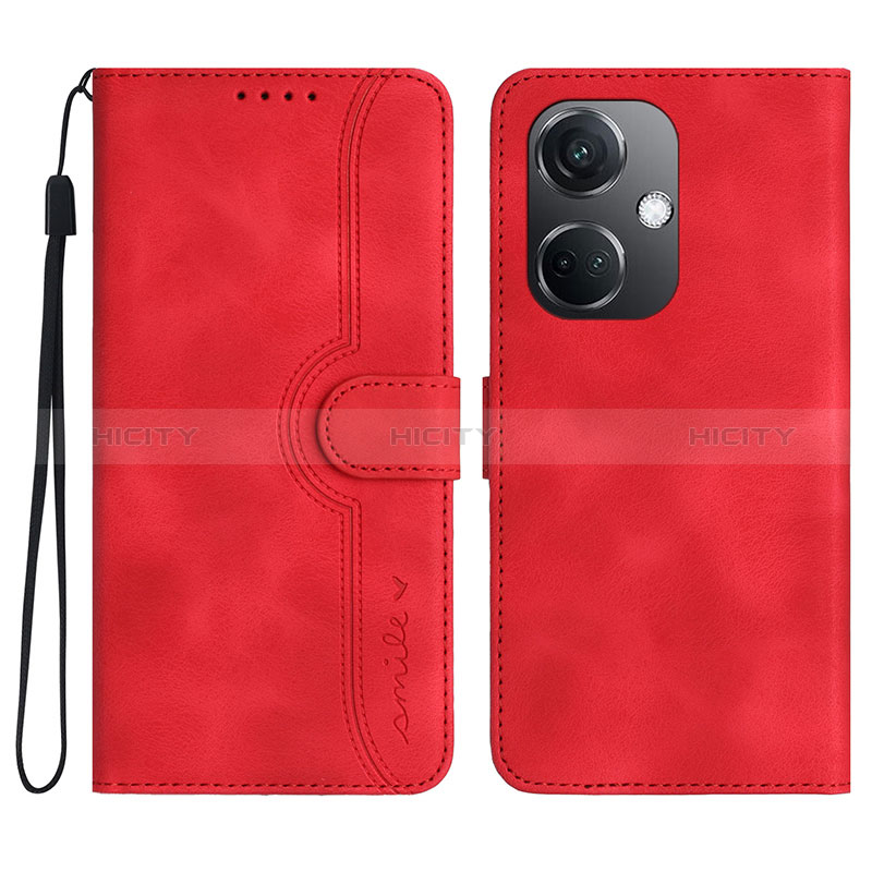 Funda de Cuero Cartera con Soporte Carcasa YX3 para Oppo K11 5G Rojo