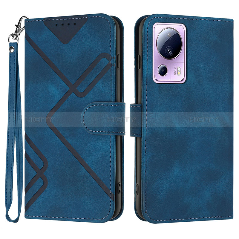 Funda de Cuero Cartera con Soporte Carcasa YX3 para Xiaomi Civi 2 5G Azul