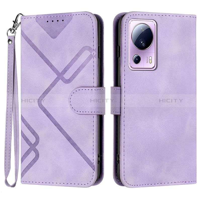 Funda de Cuero Cartera con Soporte Carcasa YX3 para Xiaomi Mi 12 Lite NE 5G Morado