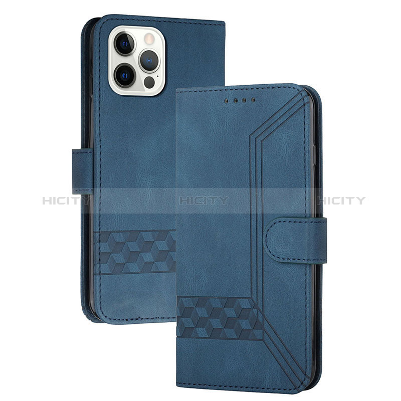 Funda de Cuero Cartera con Soporte Carcasa YX4 para Apple iPhone 13 Pro Max Azul