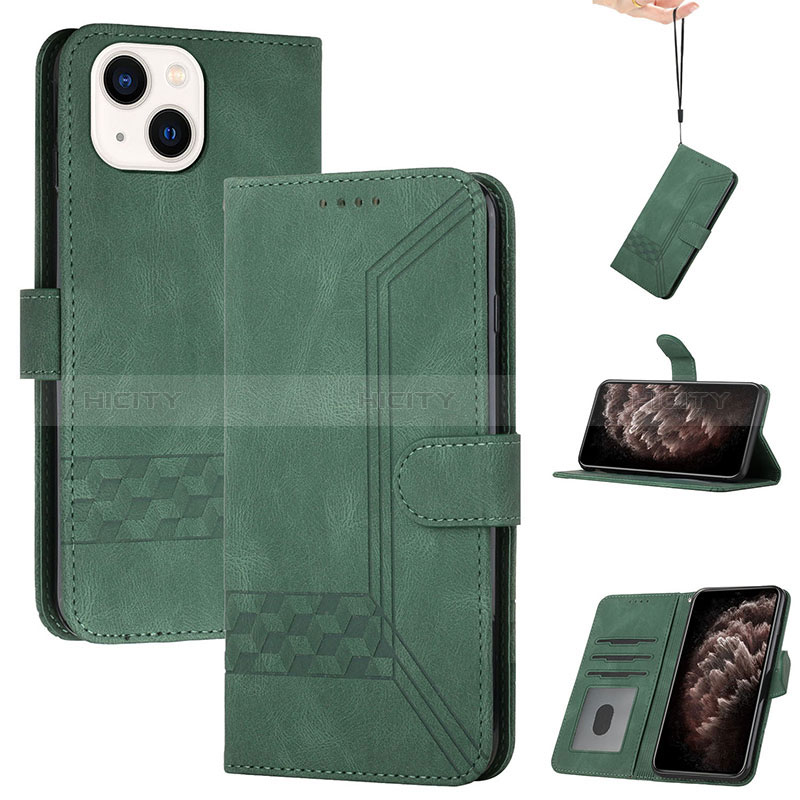 Funda de Cuero Cartera con Soporte Carcasa YX4 para Apple iPhone 14