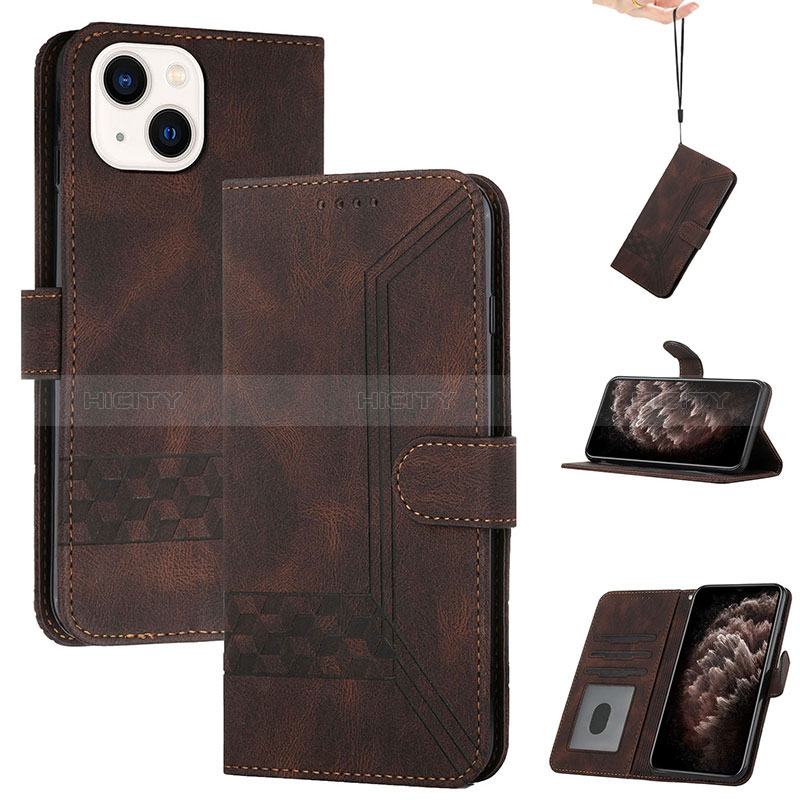 Funda de Cuero Cartera con Soporte Carcasa YX4 para Apple iPhone 14