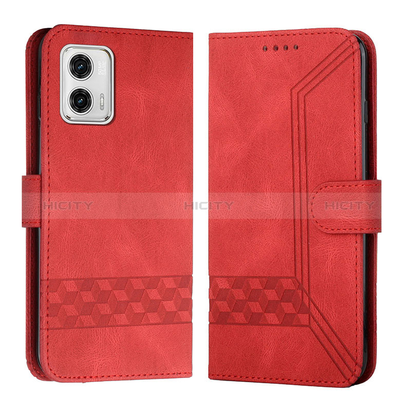 Funda de Cuero Cartera con Soporte Carcasa YX4 para Motorola Moto G 5G (2023) Rojo