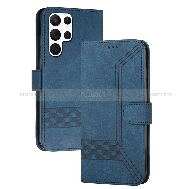 Funda de Cuero Cartera con Soporte Carcasa YX4 para Samsung Galaxy S25 Ultra 5G Azul