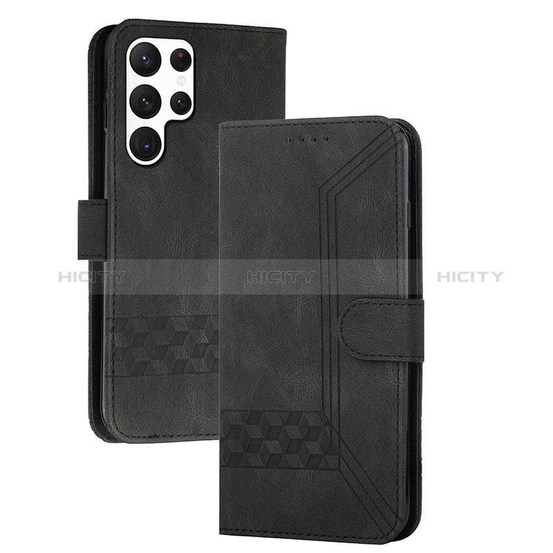 Funda de Cuero Cartera con Soporte Carcasa YX4 para Samsung Galaxy S25 Ultra 5G Negro