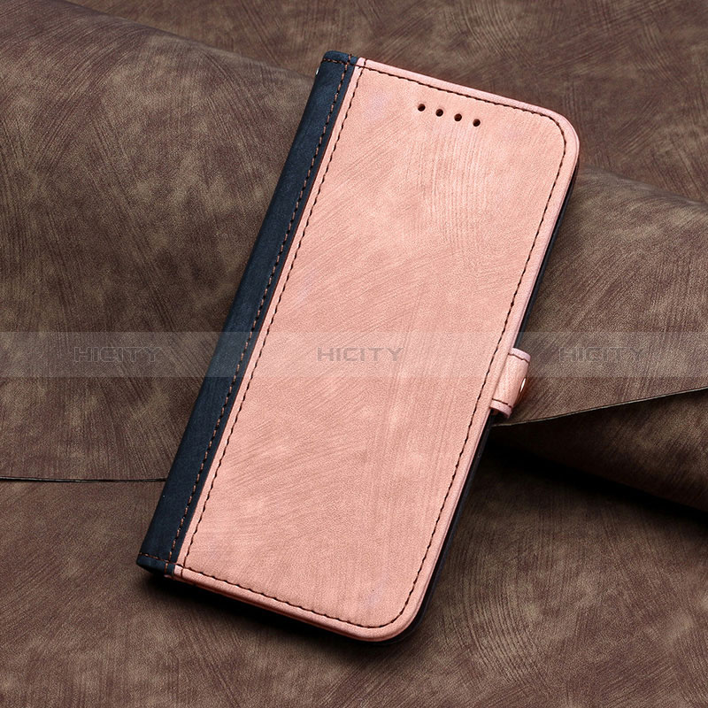 Funda de Cuero Cartera con Soporte Carcasa YX5 para Apple iPhone 15 Oro Rosa