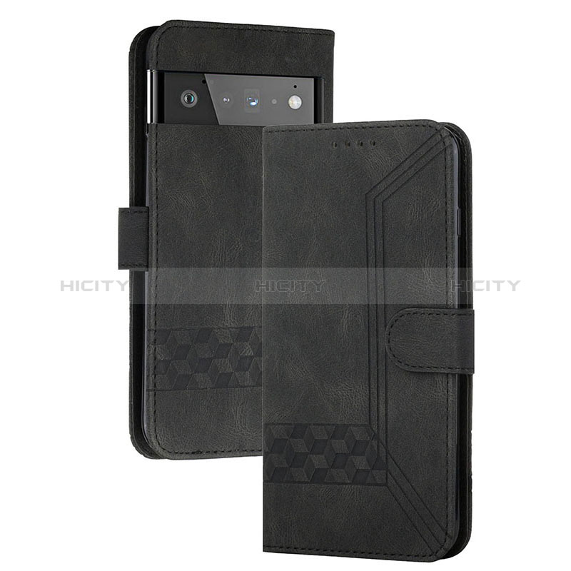 Funda de Cuero Cartera con Soporte Carcasa YX5 para Google Pixel 6 5G Negro