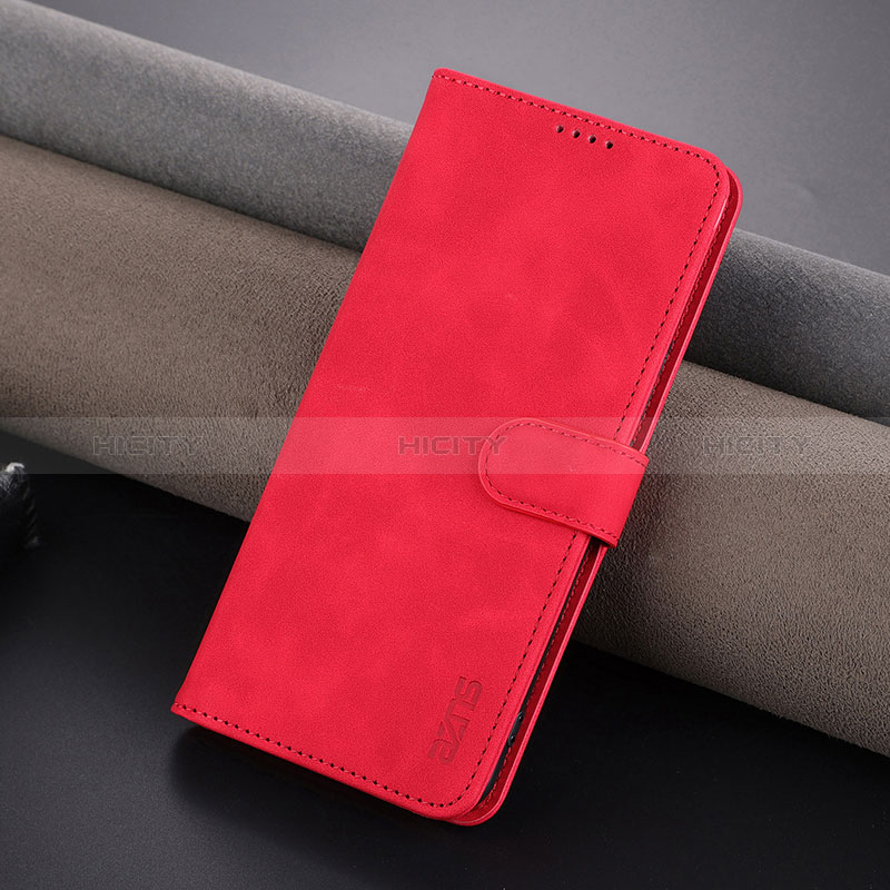 Funda de Cuero Cartera con Soporte Carcasa YZ1 para Huawei Honor 80 5G Rojo