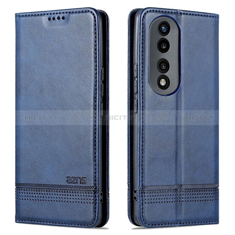 Funda de Cuero Cartera con Soporte Carcasa YZ1 para Huawei Honor 90 5G Azul