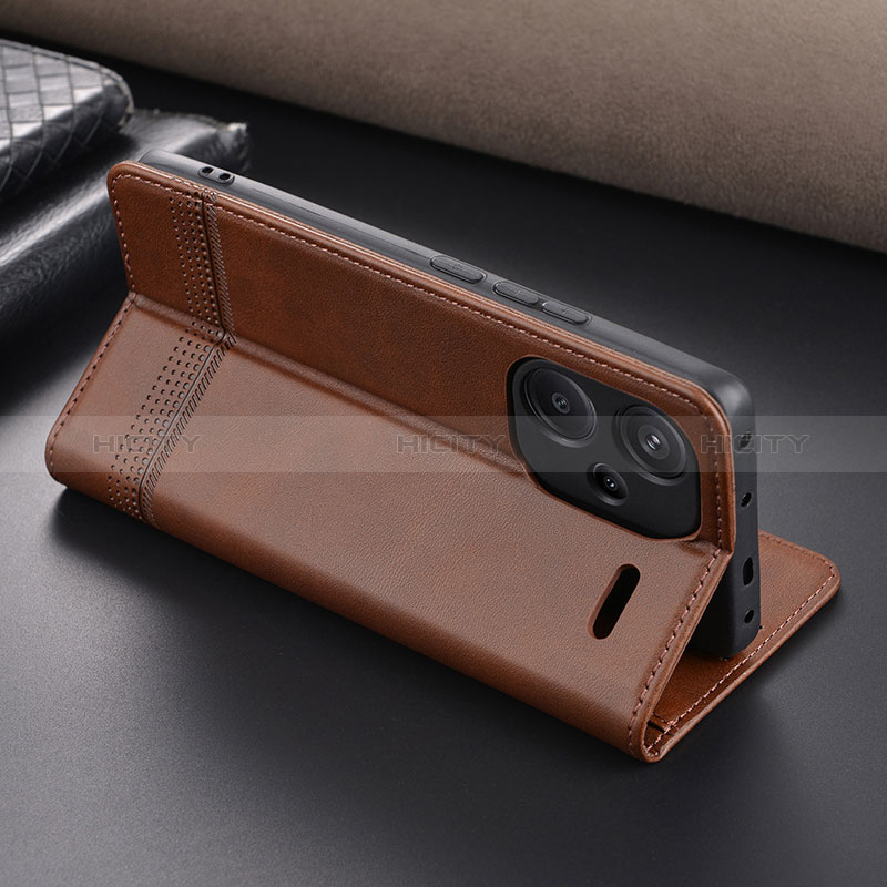 Funda de Cuero Cartera con Soporte Carcasa YZ1 para Xiaomi Redmi Note 13 Pro+ Plus 5G