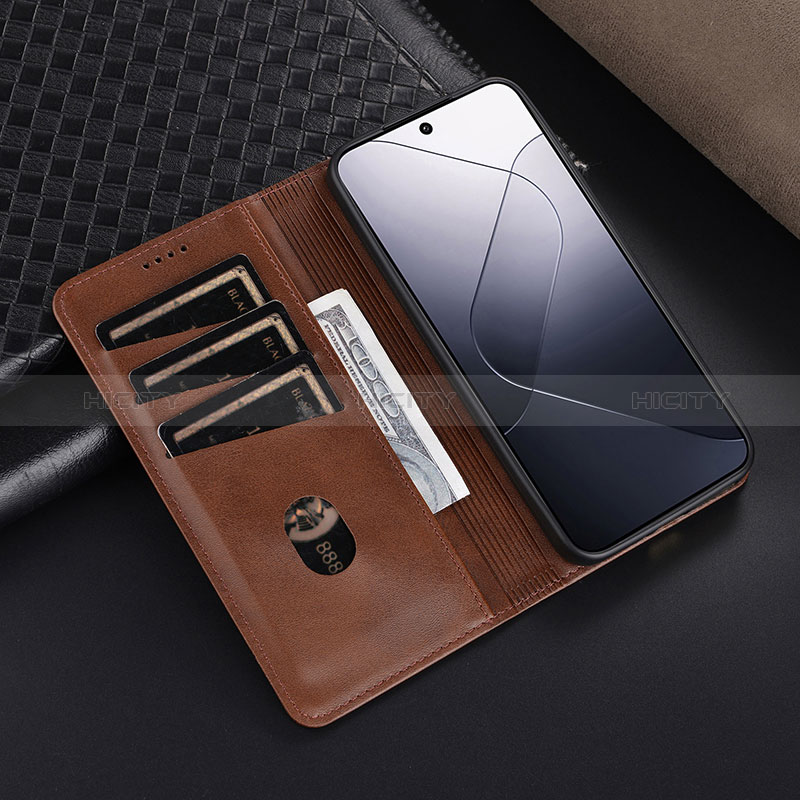 Funda de Cuero Cartera con Soporte Carcasa YZ2 para Xiaomi Mi 14 5G