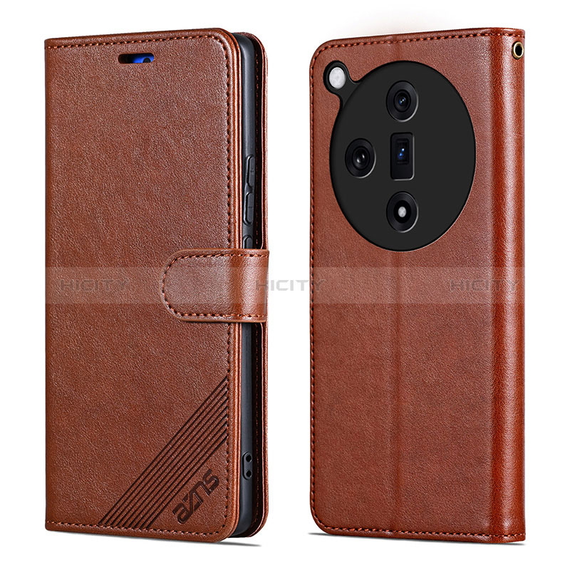 Funda de Cuero Cartera con Soporte Carcasa YZ3 para Oppo Find X7 5G Marron