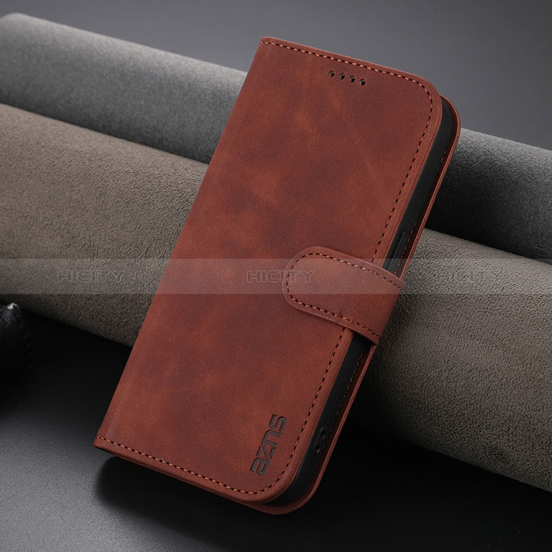 Funda de Cuero Cartera con Soporte Carcasa YZ5 para Apple iPhone 14 Pro Marron