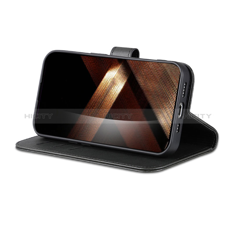 Funda de Cuero Cartera con Soporte Carcasa YZ5 para Apple iPhone 15 Pro Max