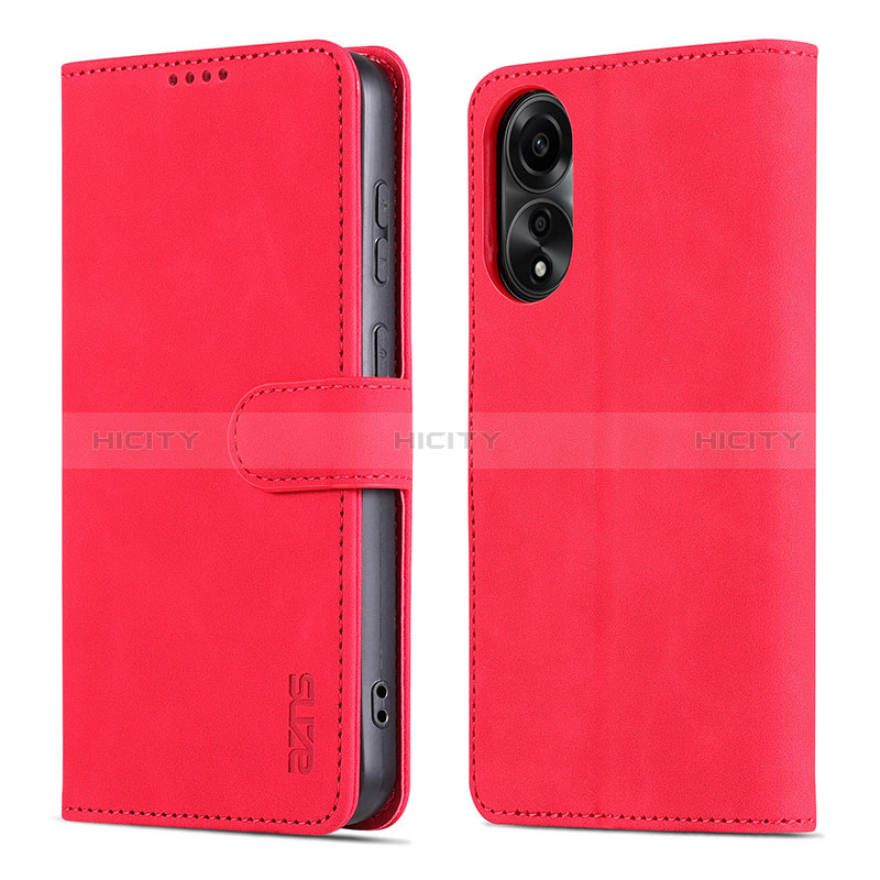 Funda de Cuero Cartera con Soporte Carcasa YZ5 para Oppo A78 4G Rosa Roja