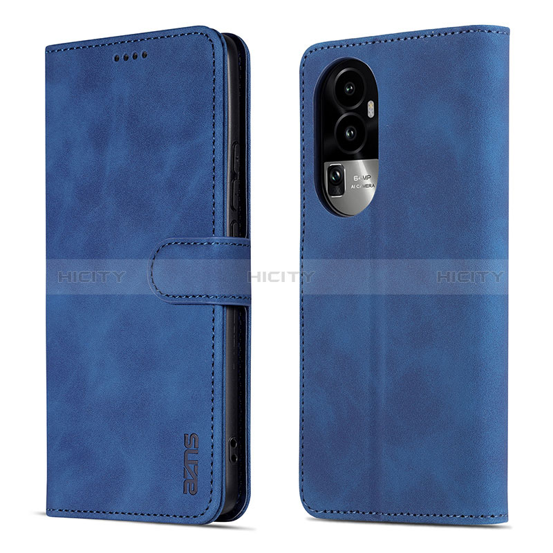 Funda de Cuero Cartera con Soporte Carcasa YZ5 para Oppo Reno10 Pro+ Plus 5G Azul