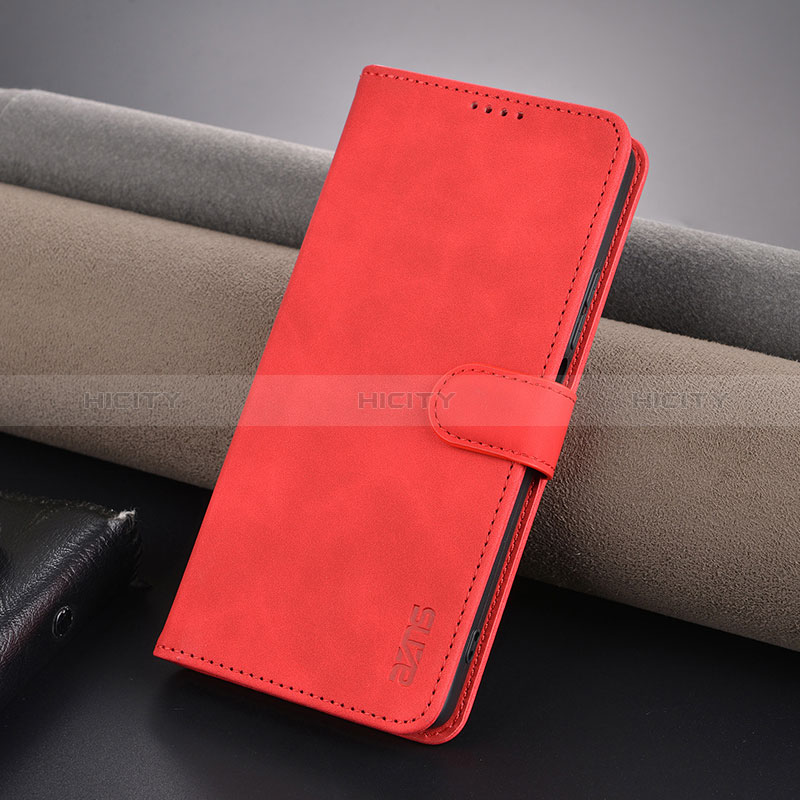 Funda de Cuero Cartera con Soporte Carcasa YZ5 para Xiaomi Redmi Note 13 5G Rosa Roja