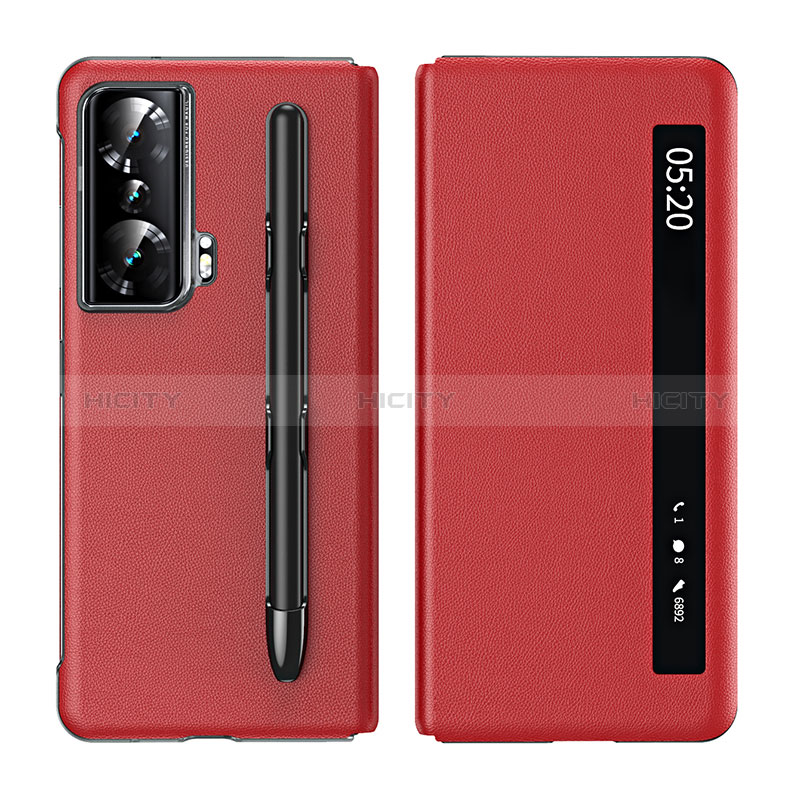 Funda de Cuero Cartera con Soporte Carcasa ZL1 para Huawei Honor Magic Vs 5G Rojo