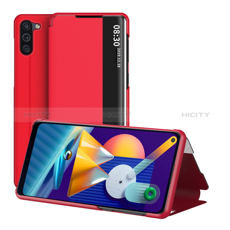 Funda de Cuero Cartera con Soporte Carcasa ZL1 para Samsung Galaxy A11 Rojo