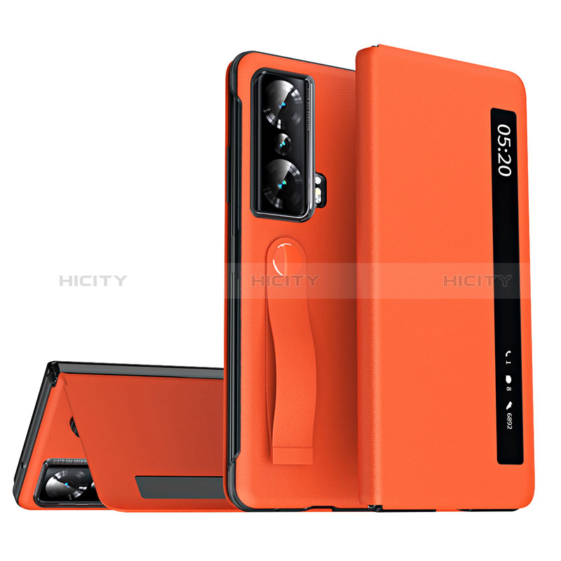 Funda de Cuero Cartera con Soporte Carcasa ZL2 para Huawei Honor Magic Vs 5G Naranja