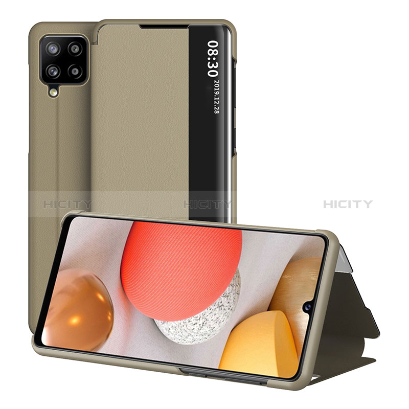 Funda de Cuero Cartera con Soporte Carcasa ZL2 para Samsung Galaxy A42 5G Oro