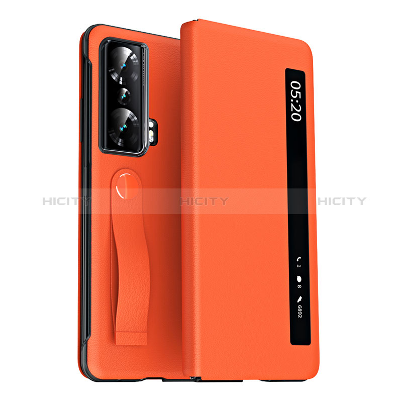 Funda de Cuero Cartera con Soporte Carcasa ZL3 para Huawei Honor Magic Vs 5G Naranja