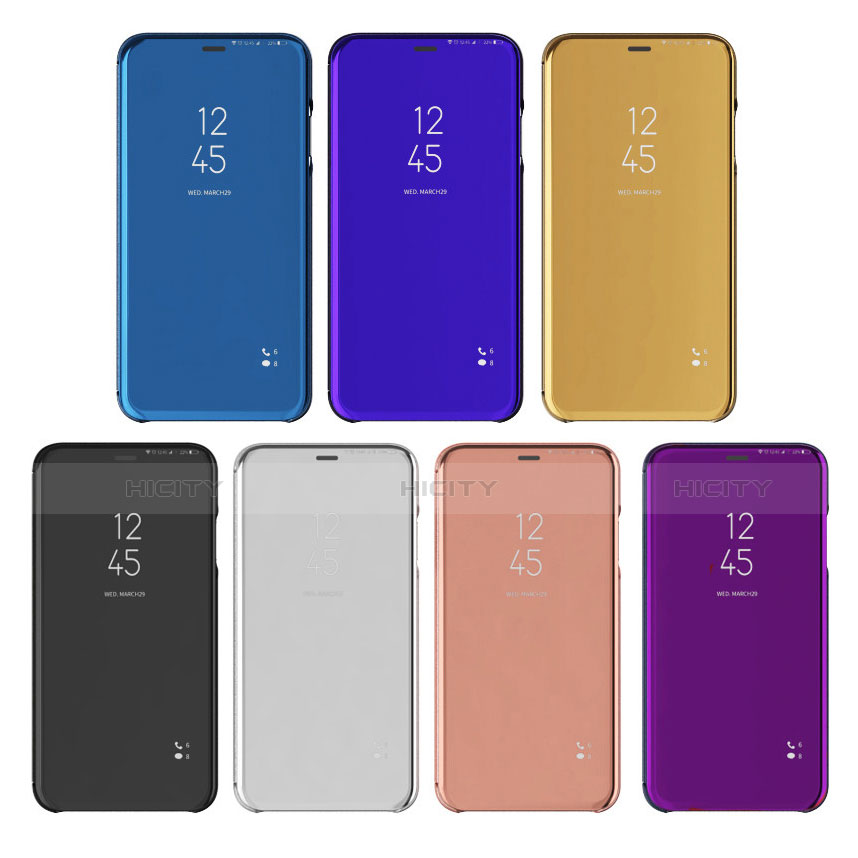 Funda de Cuero Cartera con Soporte Espejo Carcasa L01 para Apple iPhone 14 Plus