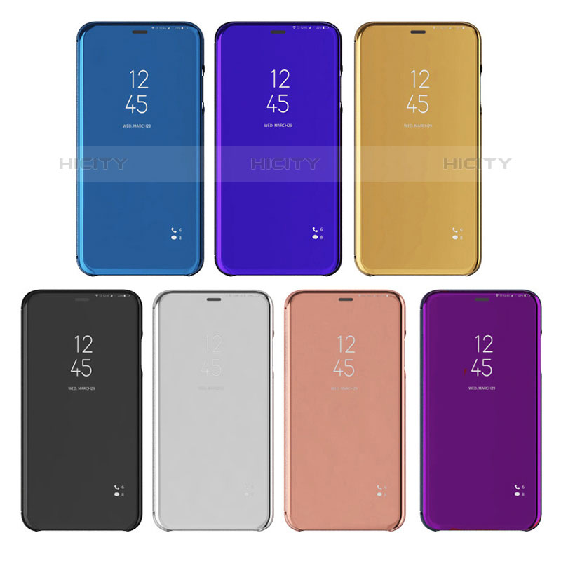 Funda de Cuero Cartera con Soporte Espejo Carcasa L01 para Apple iPhone 15 Pro