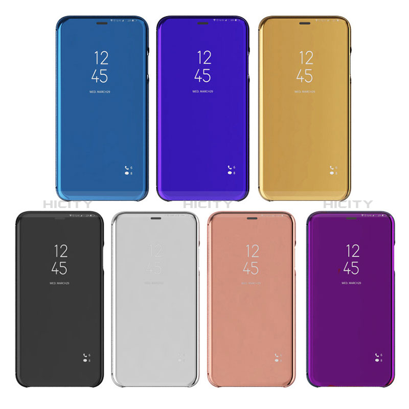 Funda de Cuero Cartera con Soporte Espejo Carcasa L01 para Apple iPhone 15 Pro Max