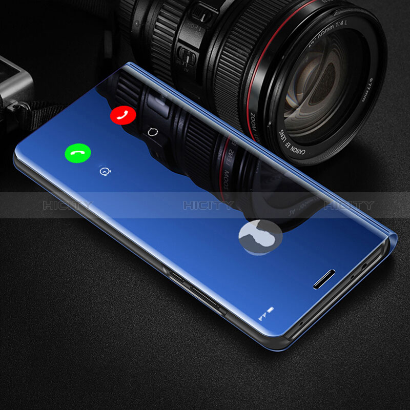 Funda de Cuero Cartera con Soporte Espejo Carcasa L01 para OnePlus 9 Pro 5G Azul