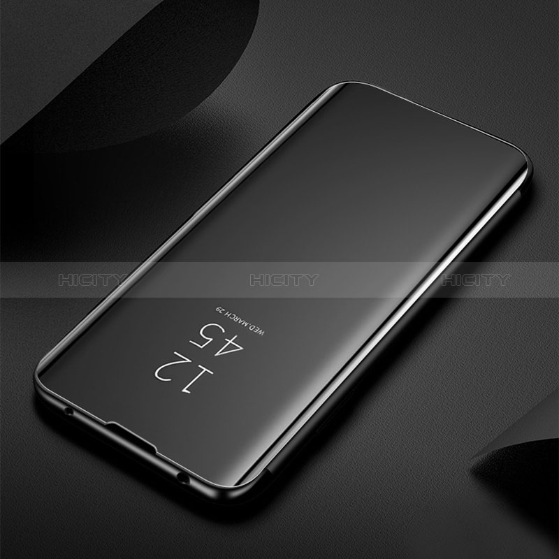 Funda de Cuero Cartera con Soporte Espejo Carcasa L01 para Samsung Galaxy A22s 5G Negro