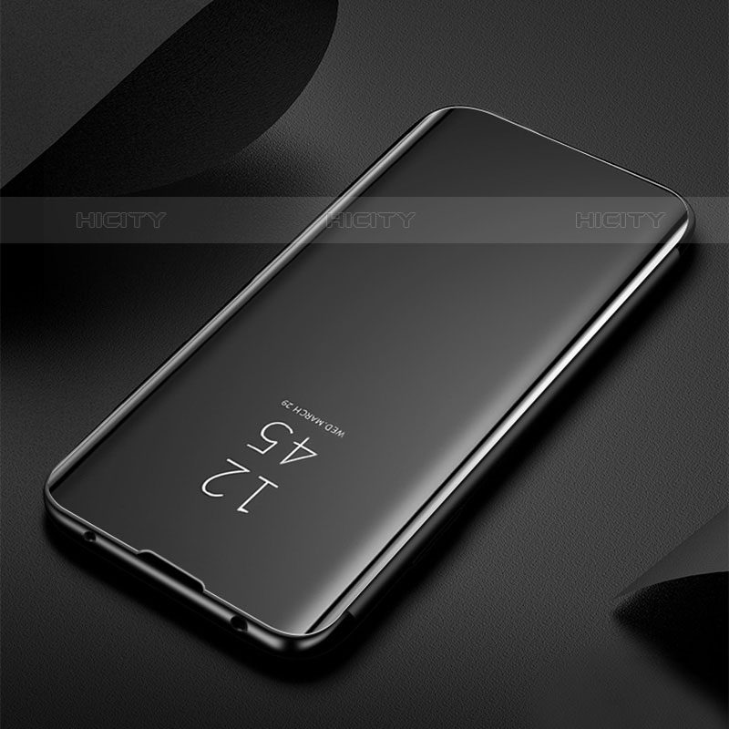 Funda de Cuero Cartera con Soporte Espejo Carcasa L01 para Samsung Galaxy M52 5G Negro