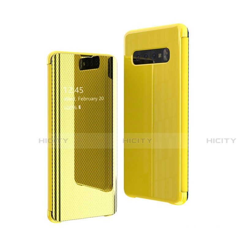 Funda de Cuero Cartera con Soporte Espejo Carcasa L01 para Samsung Galaxy S10 5G SM-G977B