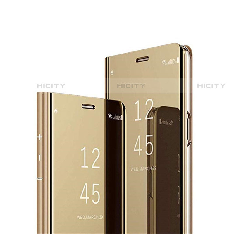 Funda de Cuero Cartera con Soporte Espejo Carcasa L02 para Huawei Mate 40 Oro