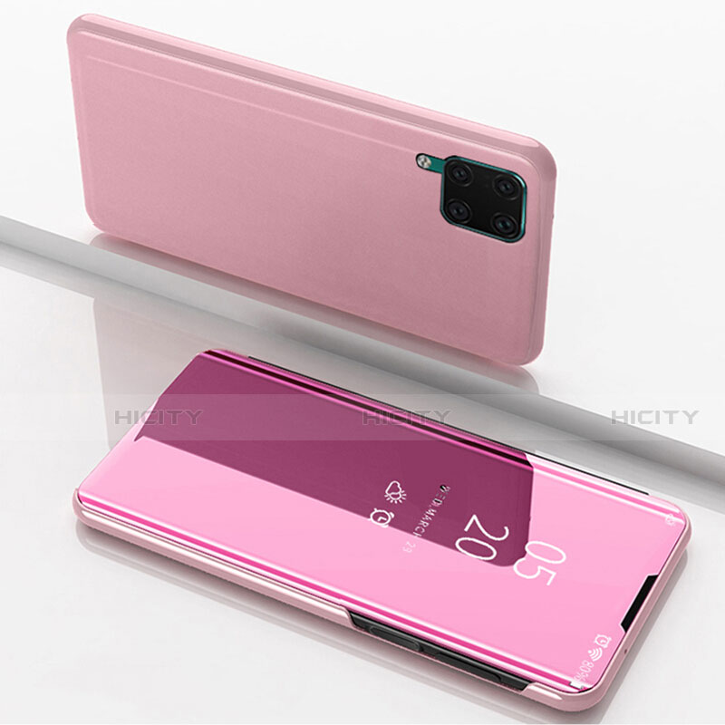 Funda de Cuero Cartera con Soporte Espejo Carcasa L02 para Huawei Nova 6 SE Oro Rosa