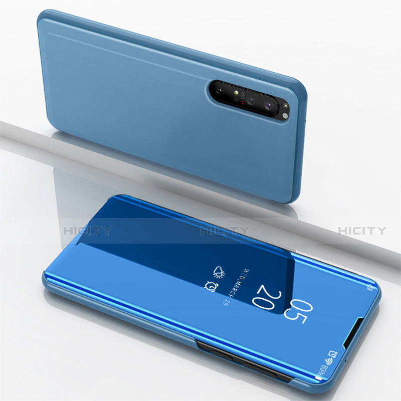 Funda de Cuero Cartera con Soporte Espejo Carcasa L03 para Sony Xperia 1 II