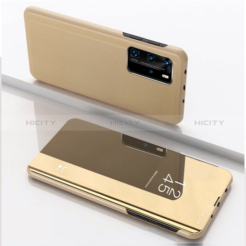 Funda de Cuero Cartera con Soporte Espejo Carcasa L04 para Xiaomi Mi 10T 5G Oro