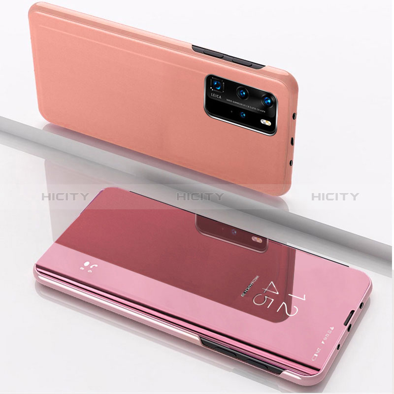 Funda de Cuero Cartera con Soporte Espejo Carcasa L04 para Xiaomi Mi 10T Pro 5G Oro Rosa