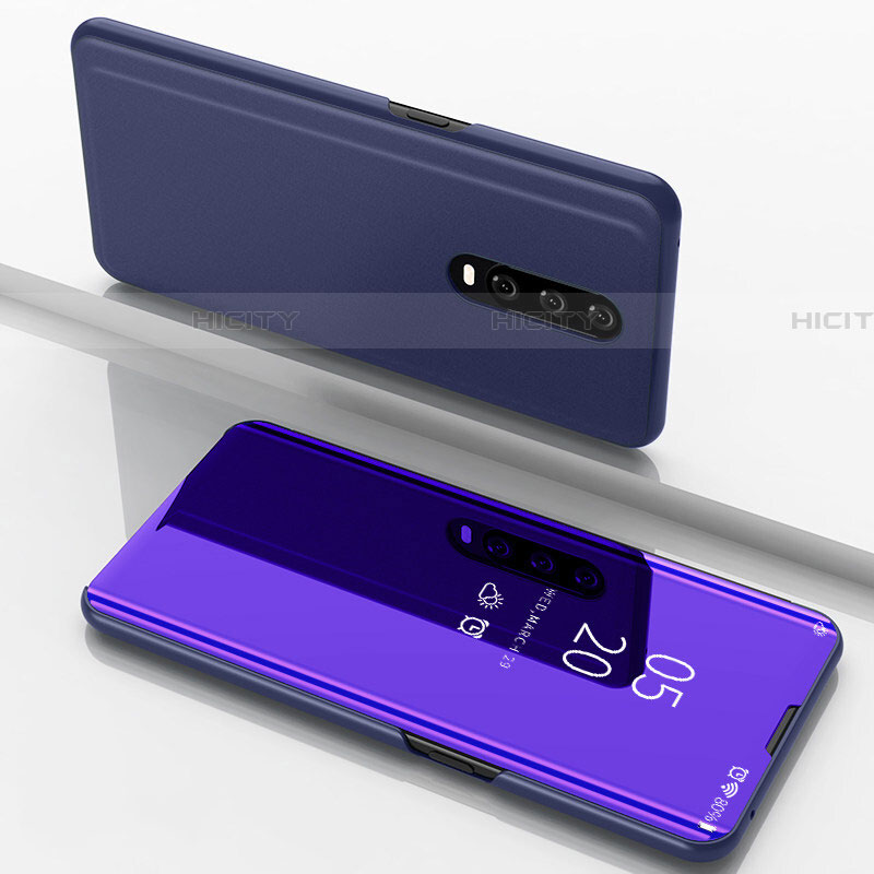 Funda de Cuero Cartera con Soporte Espejo Carcasa M02 para Oppo RX17 Pro Morado