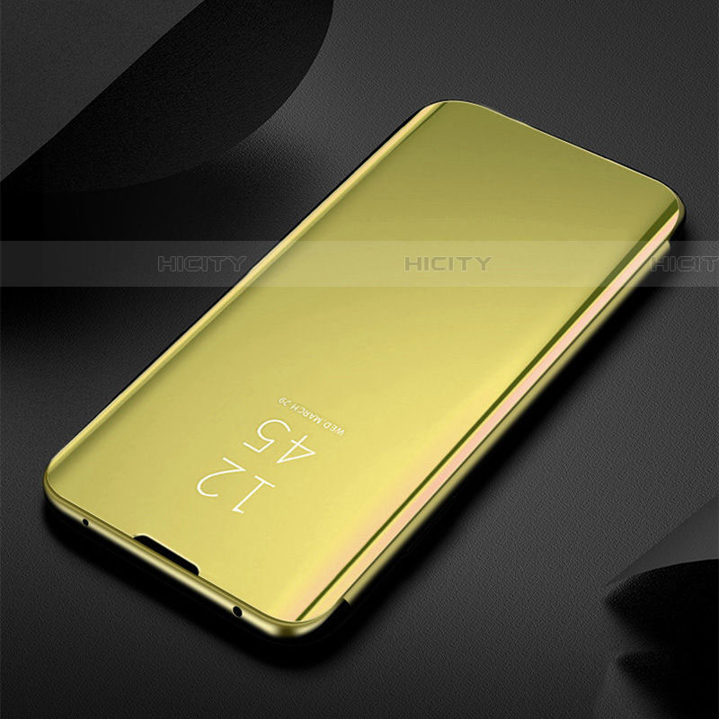 Funda de Cuero Cartera con Soporte Espejo Carcasa M03 para Samsung Galaxy S20 Plus 5G Oro