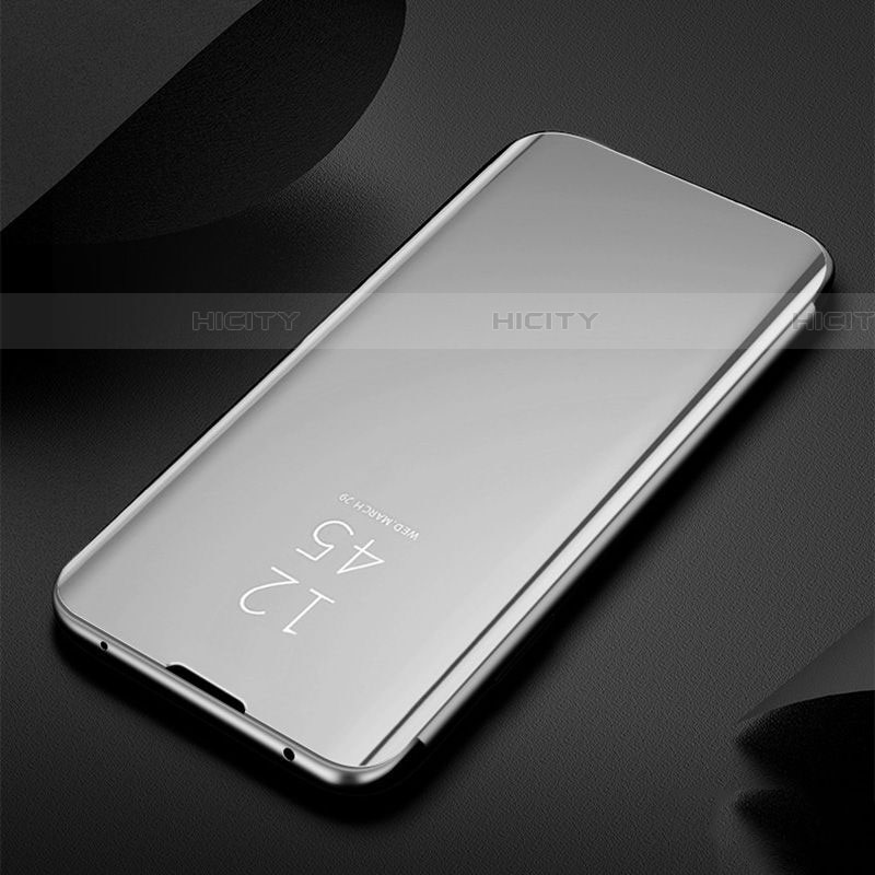 Funda de Cuero Cartera con Soporte Espejo Carcasa M03 para Samsung Galaxy S20 Ultra 5G Plata