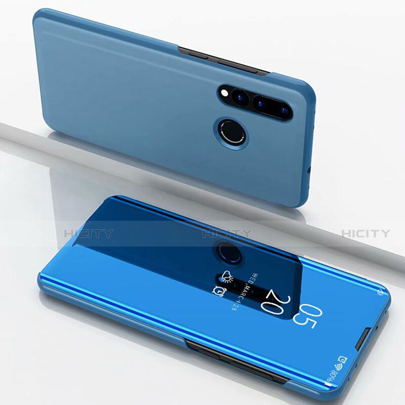 Funda de Cuero Cartera con Soporte Espejo Carcasa para Huawei Nova 3i Azul Cielo