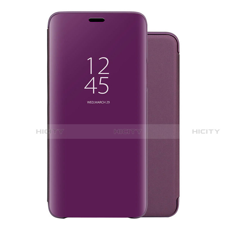 Funda de Cuero Cartera con Soporte Espejo Carcasa para Huawei Nova 5 Morado