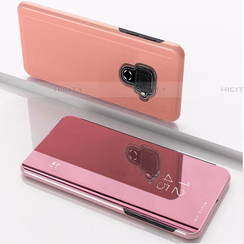 Funda de Cuero Cartera con Soporte Espejo Carcasa para Huawei Nova 5i Pro Oro Rosa