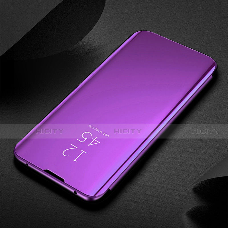 Funda de Cuero Cartera con Soporte Espejo Carcasa para Huawei Nova 6 5G Morado