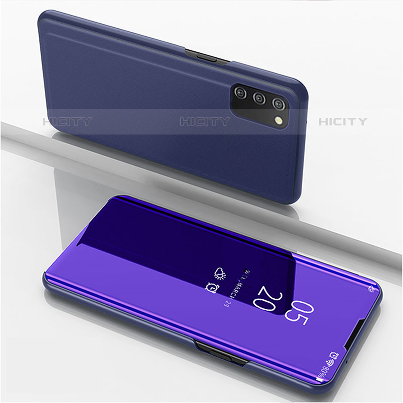 Funda de Cuero Cartera con Soporte Espejo Carcasa para Samsung Galaxy M02s