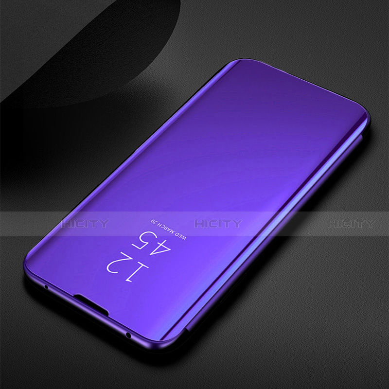 Funda de Cuero Cartera con Soporte Espejo Carcasa para Samsung Galaxy M30s Morado