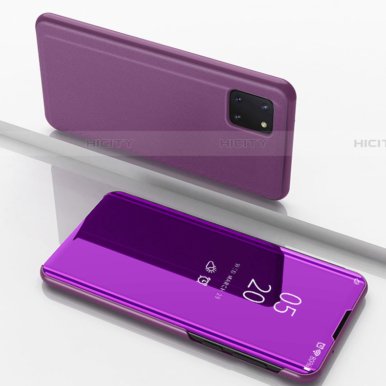 Funda de Cuero Cartera con Soporte Espejo Carcasa para Samsung Galaxy M60s