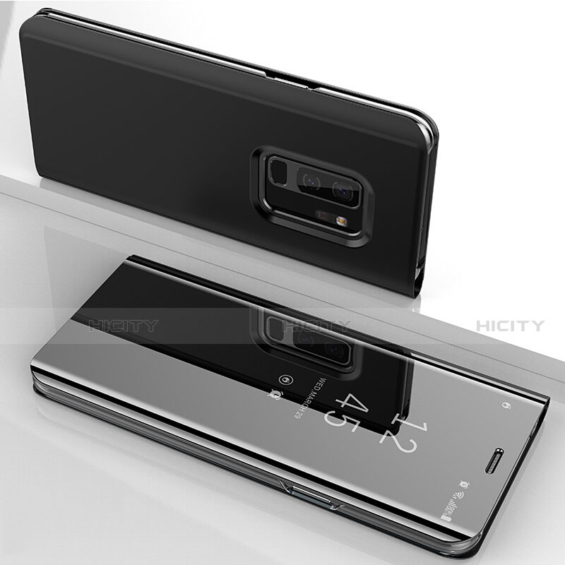 Funda de Cuero Cartera con Soporte Espejo Carcasa para Samsung Galaxy S9 Plus