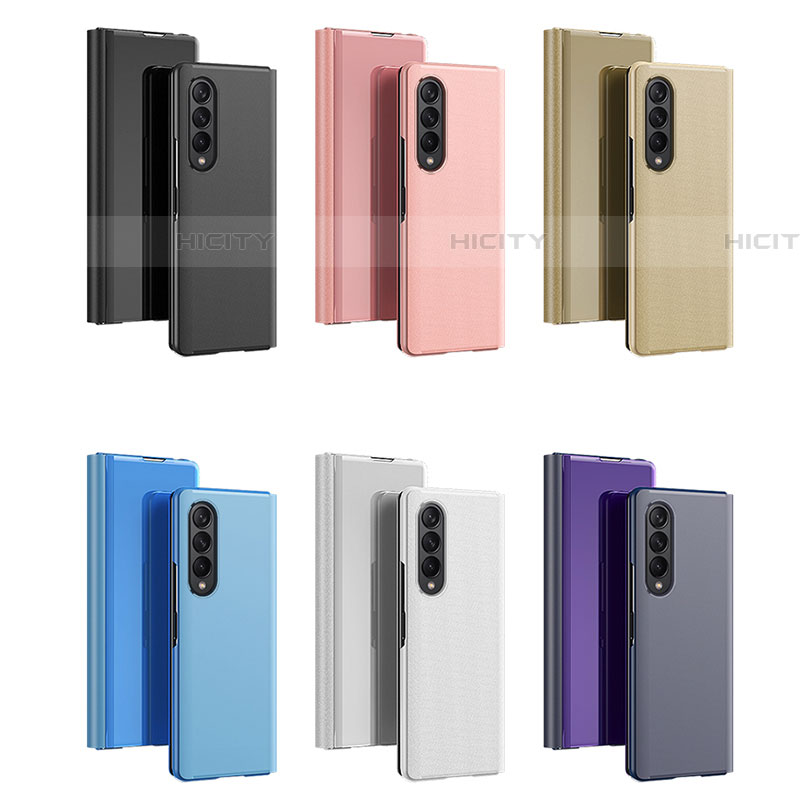 Funda de Cuero Cartera con Soporte Espejo Carcasa para Samsung Galaxy Z Fold4 5G